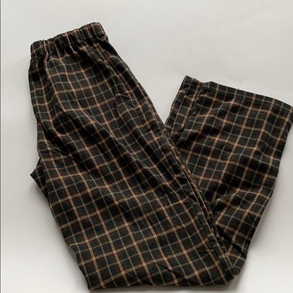 Brandy Melville plaid wide leg trousers